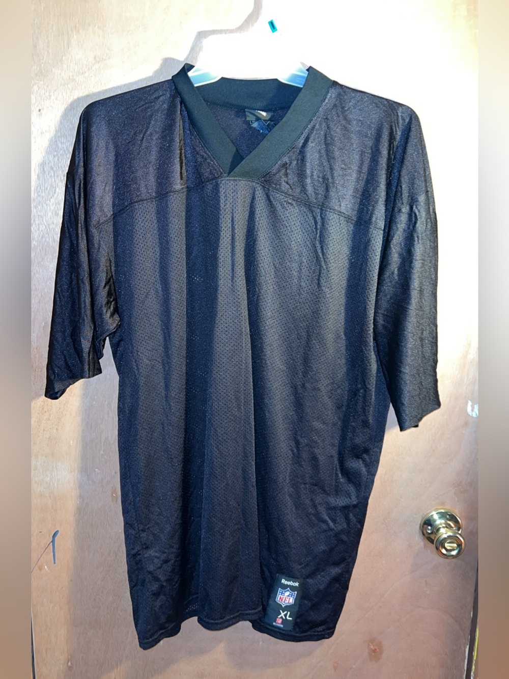 Reebok Men's Black Mesh V-Neck Jersey